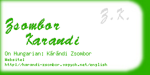 zsombor karandi business card